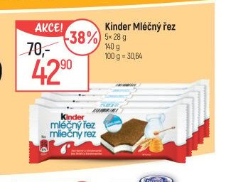 Kinder Mléčný řez