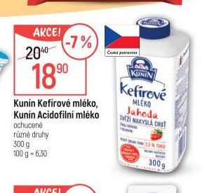 Kunín Kefírové mléko, Kunín Acidofilní mléko