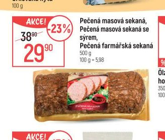 Pečená masová sekaná, Pečená masová sekaná se sýrem, Pečená farmářská sekaná