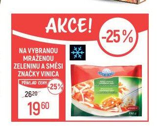 Mražená zelenina a směsi značky Vinica