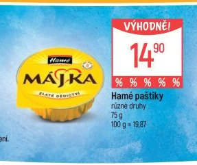 Hamé Májka paštiky