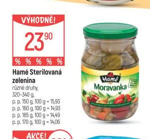 Hamé Sterilovaná zelenina