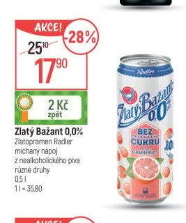 Zlatý Bažant 0,0% Zlatopramen Radler