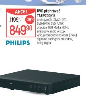 DVD přehrávač TAEP200/12