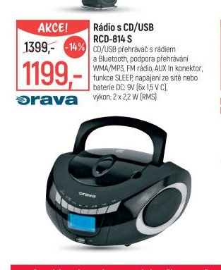 Rádio s CD/USB RCD-814 S