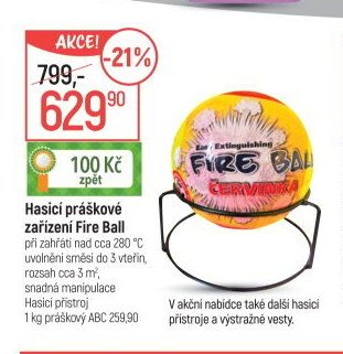 Hasicí práškové zařízení Fire Ball