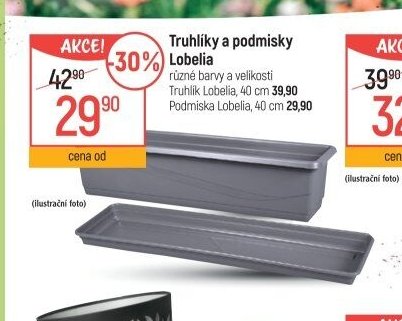 Truhlíky a podmiskmy Lobelia