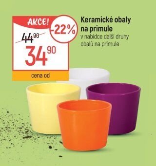 Keramické obaly na primule