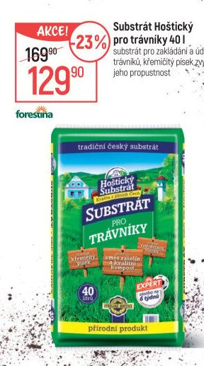 Substrát Hoštický pro trávníky 40 l