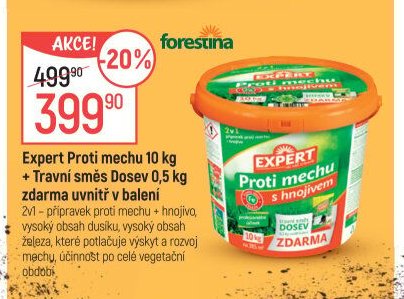 Expert Proti mechu 10 kg + Travní směs Dosev 0,5 kg