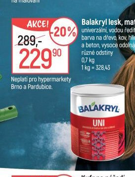 Balakryl lesk, mat