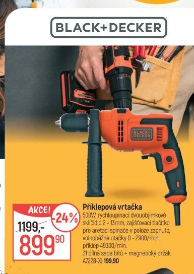 Příklepová vrtačka Black+Decker