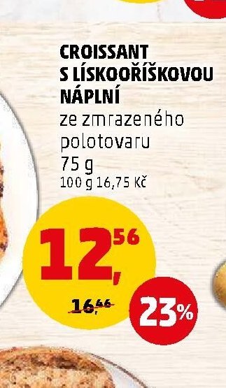 CROISSANT S LÍSKOOŘÍŠKOVOU NÁPLNÍ