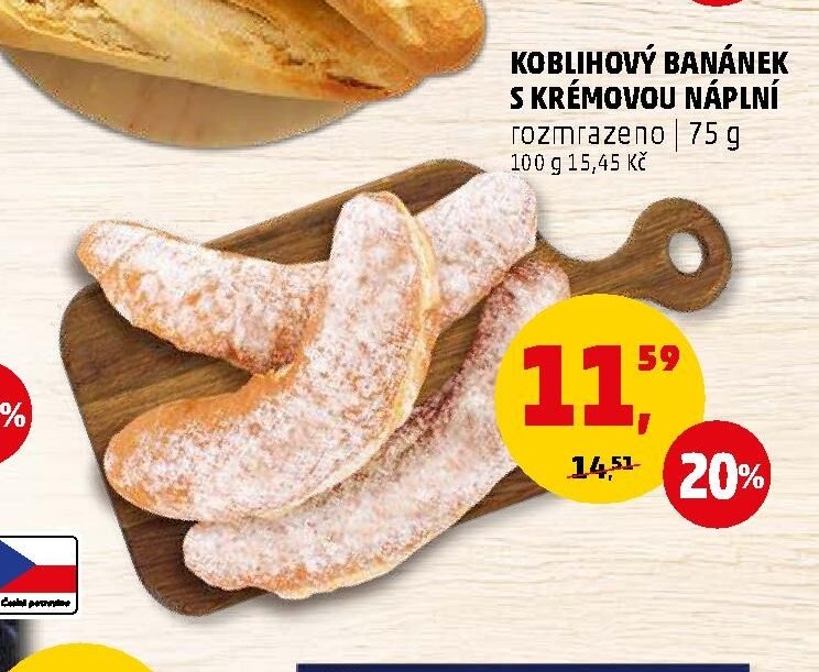 KOBLIHOVÝ BANÁNEK S KRÉMOVOU NÁPLNÍ
