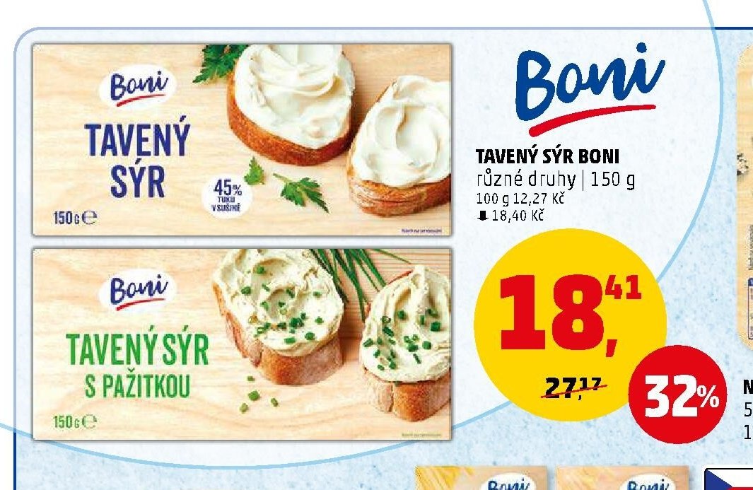 Tavený sýr Boni 150 g