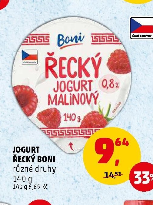 Jogurt řecký Boni 140 g