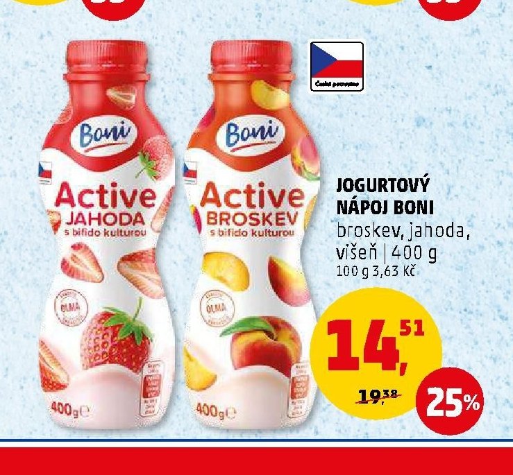 Jogurtový nápoj Boni 400 g