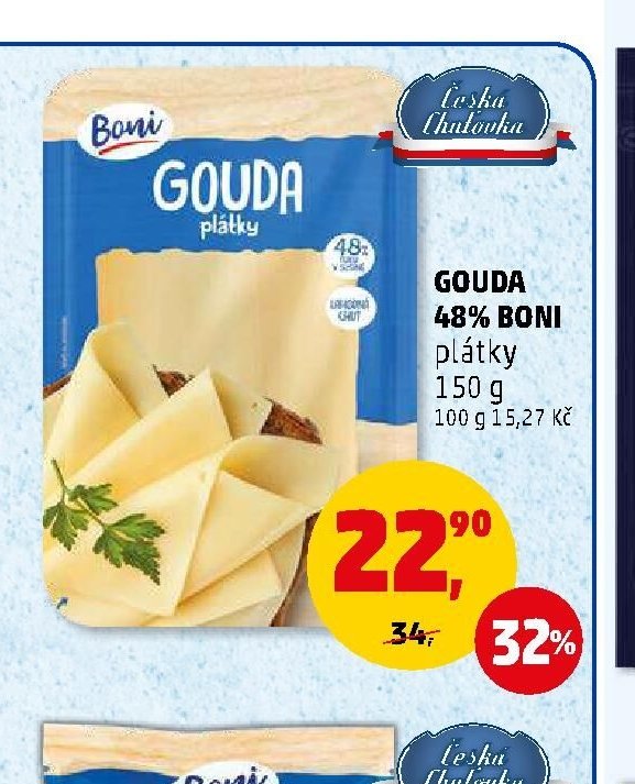 GOUDA 48% BONI plátky 150 g