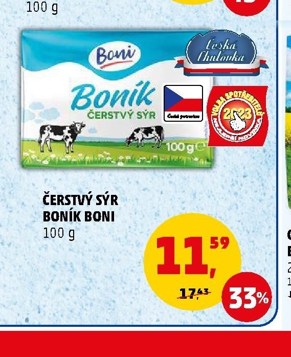 ČERSTVÝ SÝR BONÍK BONI 100 g
