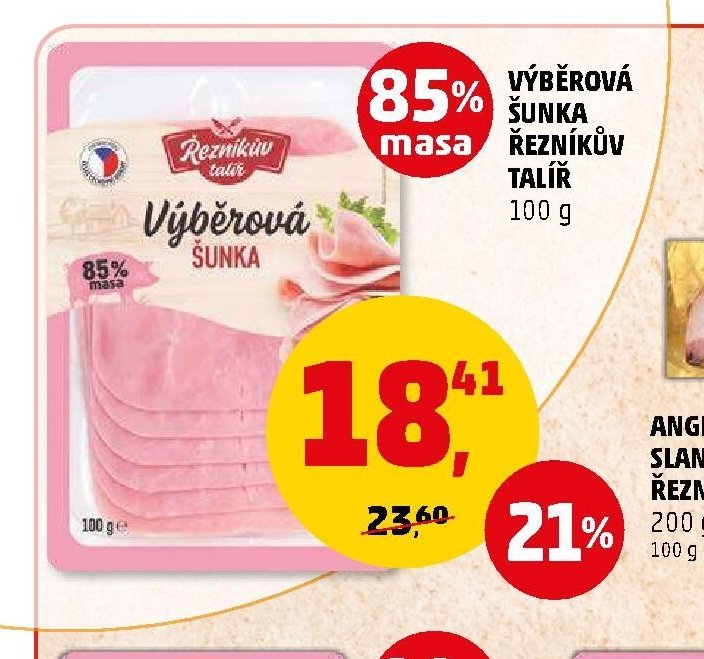 VÝBĚROVÁ ŠUNKA ŘEZNÍKŮV TALÍŘ 100 g