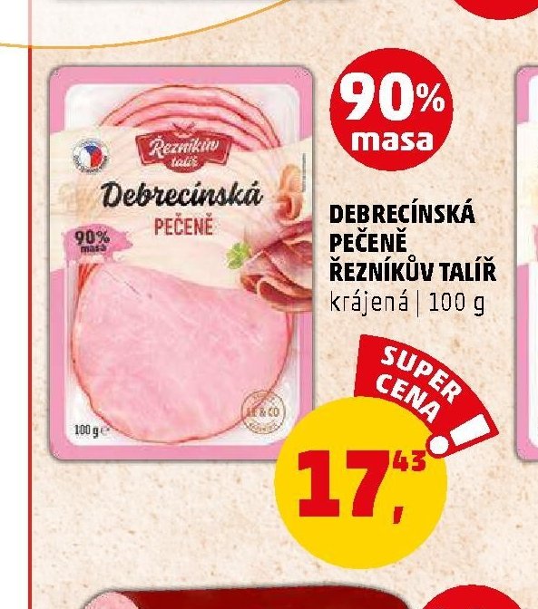DEBRECÍNSKÁ PEČENĚ ŘEZNÍKŮV TALÍŘ krájená | 100 g
