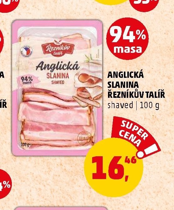 ANGLICKÁ SLANINA ŘEZNÍKŮV TALÍŘ shaved | 100 g