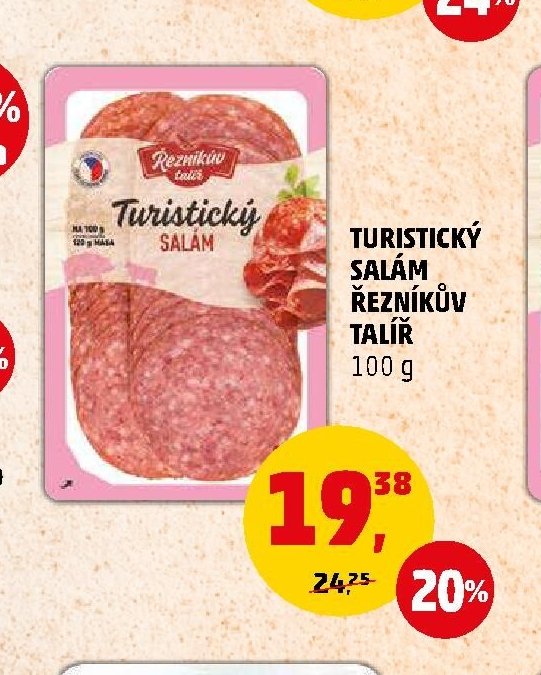 TURISTICKÝ SALÁM ŘEZNÍKŮV TALÍŘ 100 g
