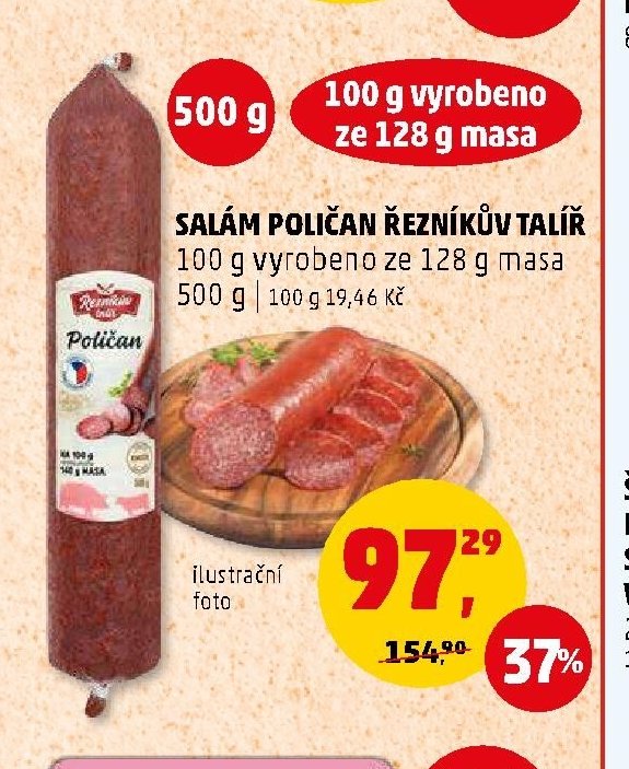 SALÁM POLIČAN ŘEZNÍKŮV TALÍŘ 500 g