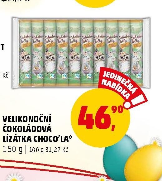 VELIKONOČNÍ ČOKOLÁDOVÁ LÍZÁTKA CHOCO'LA