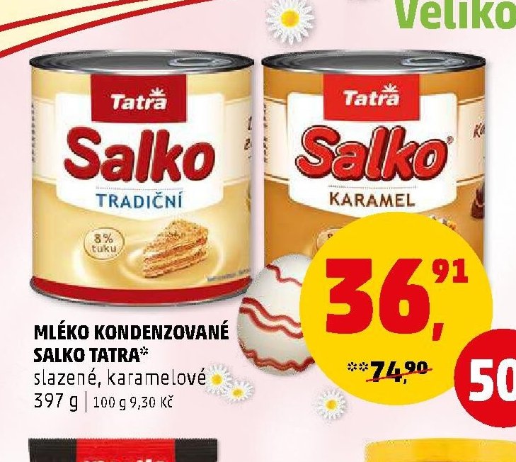 MLÉKO KONDENZOVANÉ SALKO TATRA