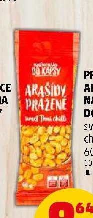 Pražené arašídy do kapsy Naturalia