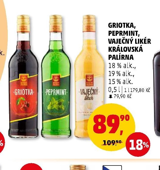Griotka, Peprmint, Vaječný likér Královská palírna