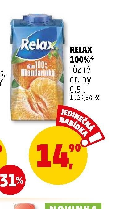 Relax 100% různé druhy 0,5 l