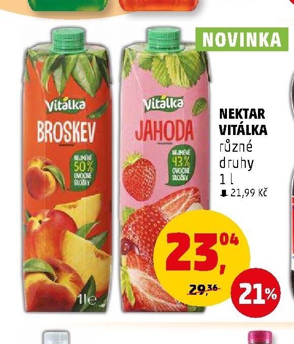 Nektar Vitálka různé druhy 1 l