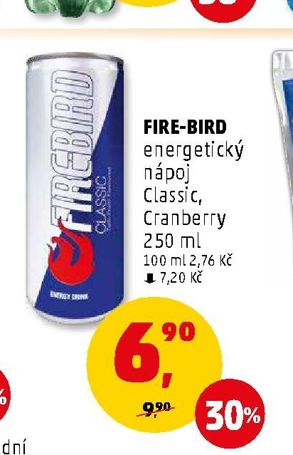 Fire-bird energetický nápoj Classic, Cranberry 250 ml