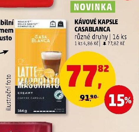 Kávové kapsle Casablanca různé druhy | 16 ks