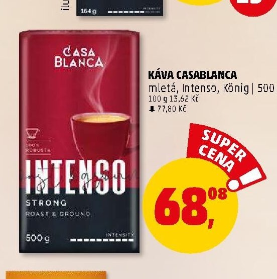 Káva Casablanca mletá, Intenso, König | 500 g