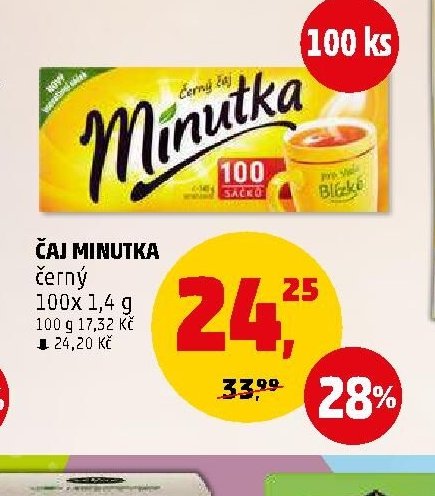 Čaj Minutka černý | 100x 1,4 g