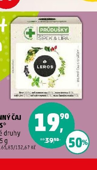 Bylinný čaj Leros* různé druhy | 12/15 g