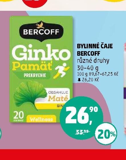 Bylinné čaje Bercoff různé druhy | 30-40 g