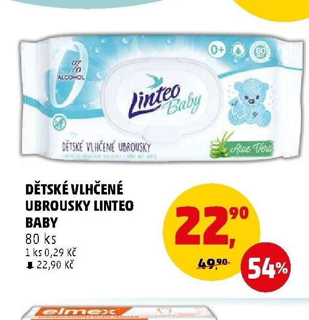 Dětské vlhčené ubrousky Linteo Baby 80 ks