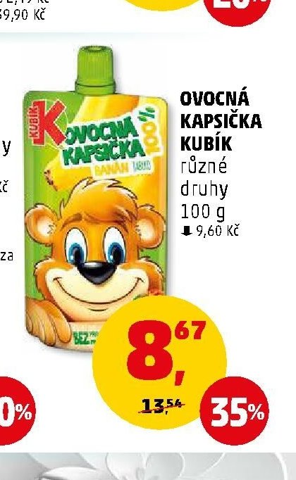 Ovocná kapsička Kubík 100 g