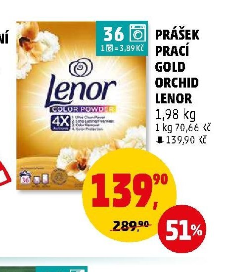 Prášek prací Gold Orchid Lenor