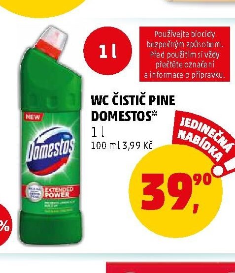 WC čistič Pine Domestos