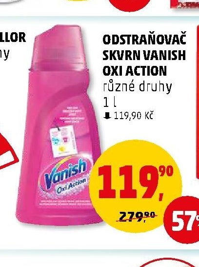 Odstraňovač skvrn Vanish Oxi Action