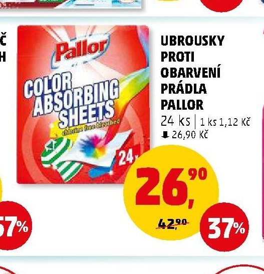 Ubrousky proti obarvení prádla Pallor