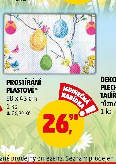 DEKORAČNÍ PLECHOVÝ TALÍŘ