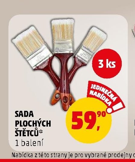 SADA PLOCHÝCH ŠTĚTCŮ