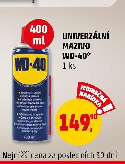 UNIVERZÁLNÍ MAZIVO WD-40