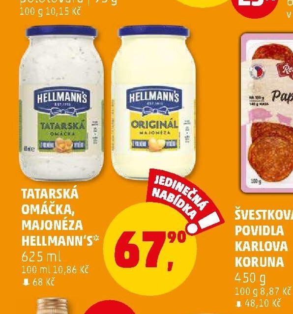 Tatarská omáčka, Majonéza Hellmann's